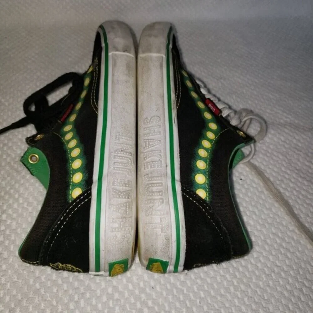Vans Shake Junt Old Skool Mens Low‎ Top Sneakers Shoes Size 8.5 Black Green